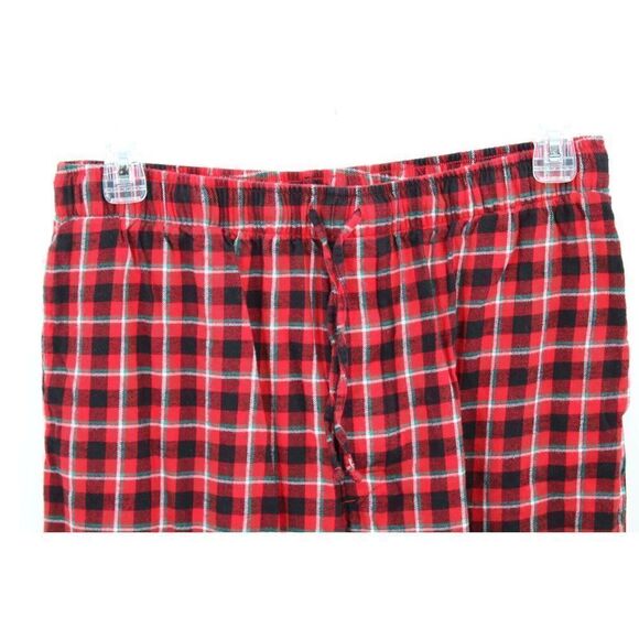LAND'S END PAJAMAS RED PLAID TOP LARGE 42-44 PANTS L 36-38 - Picture 3 of 11